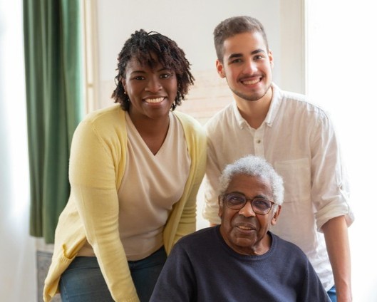 Family Support and Caregiver Resources Through Precedence EAP Multigenerational family smiling together, representing caregiver support and family wellbeing services offered through Precedence EAP